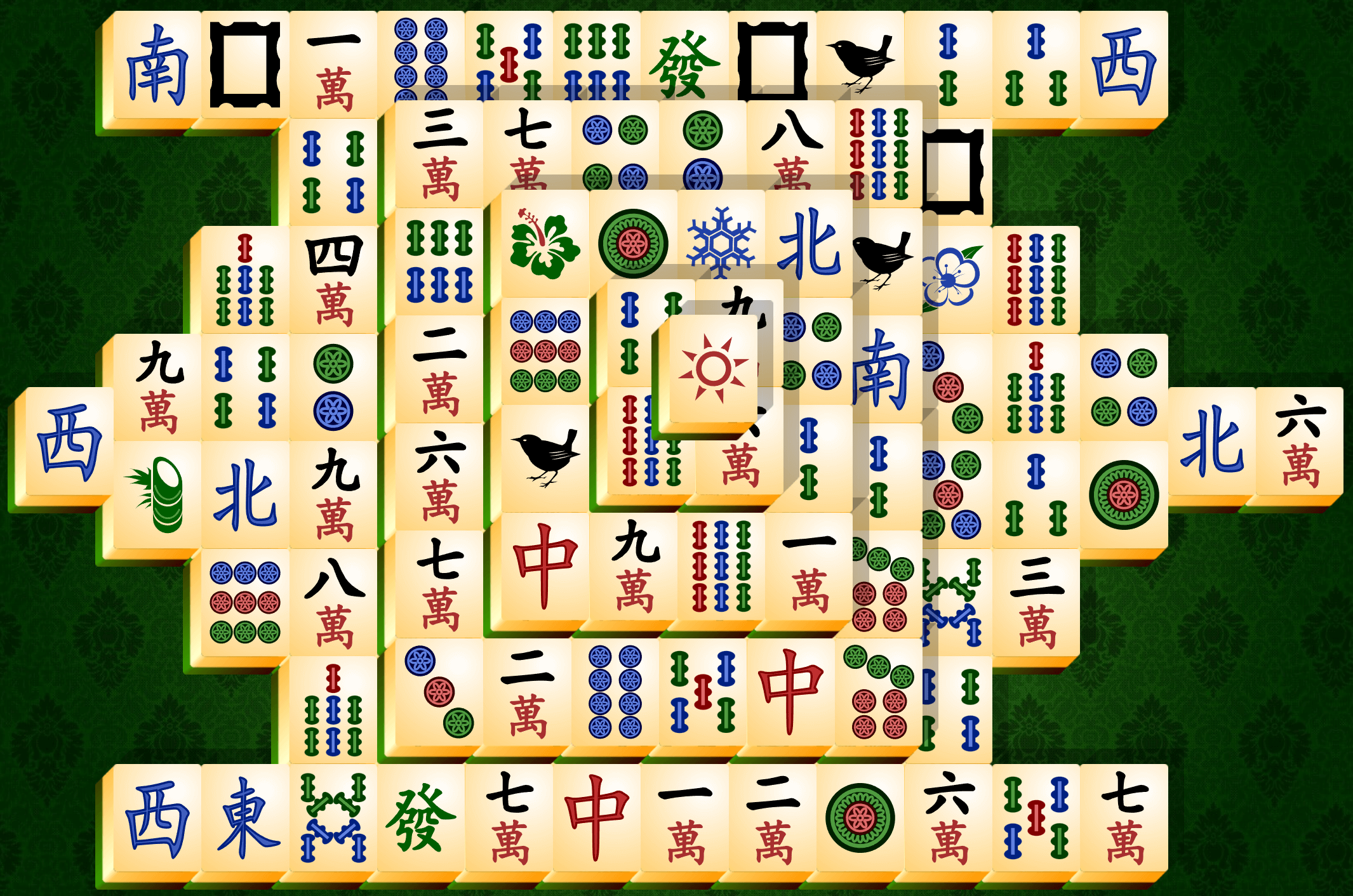 Mahjong Solitaire, bentuk susunan Penyu